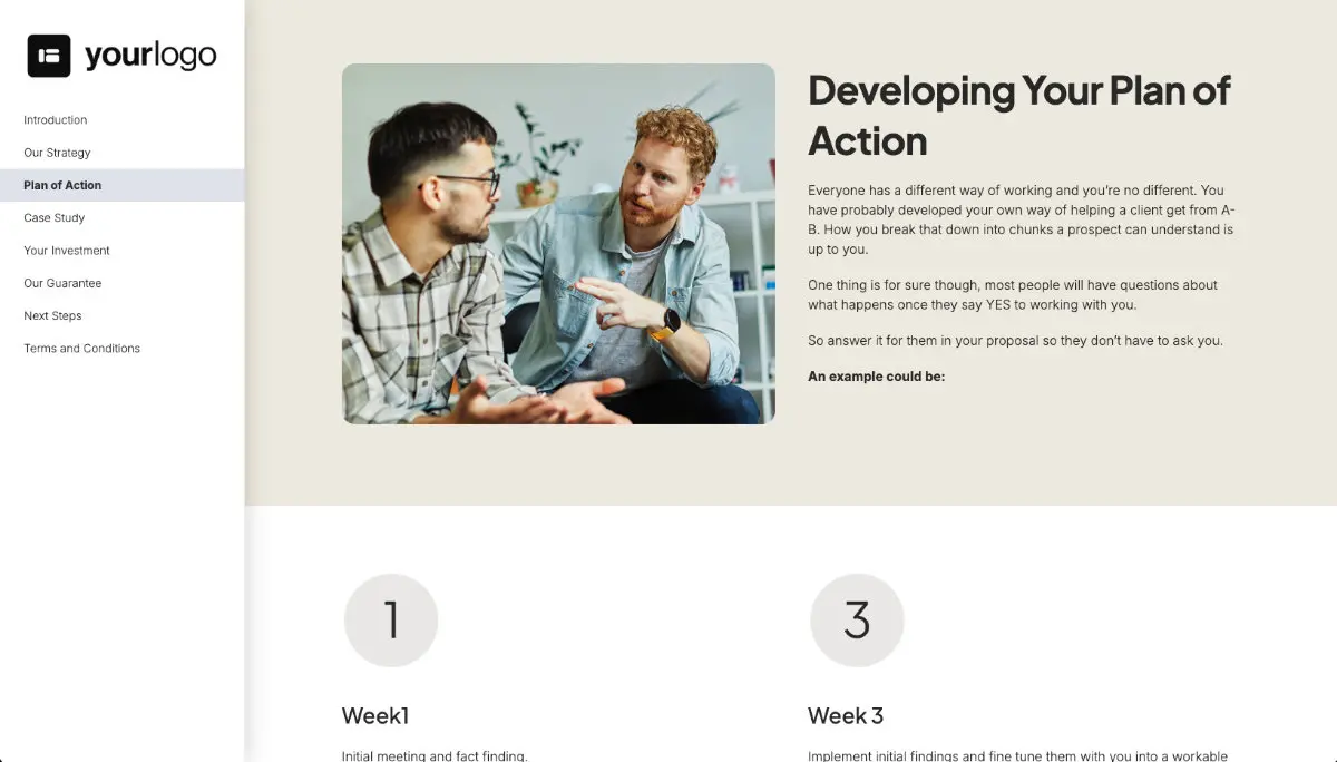 Coaching Quote Template - Process and Timescales