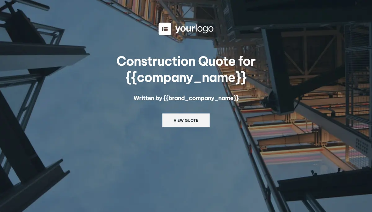 Construction Quote Template