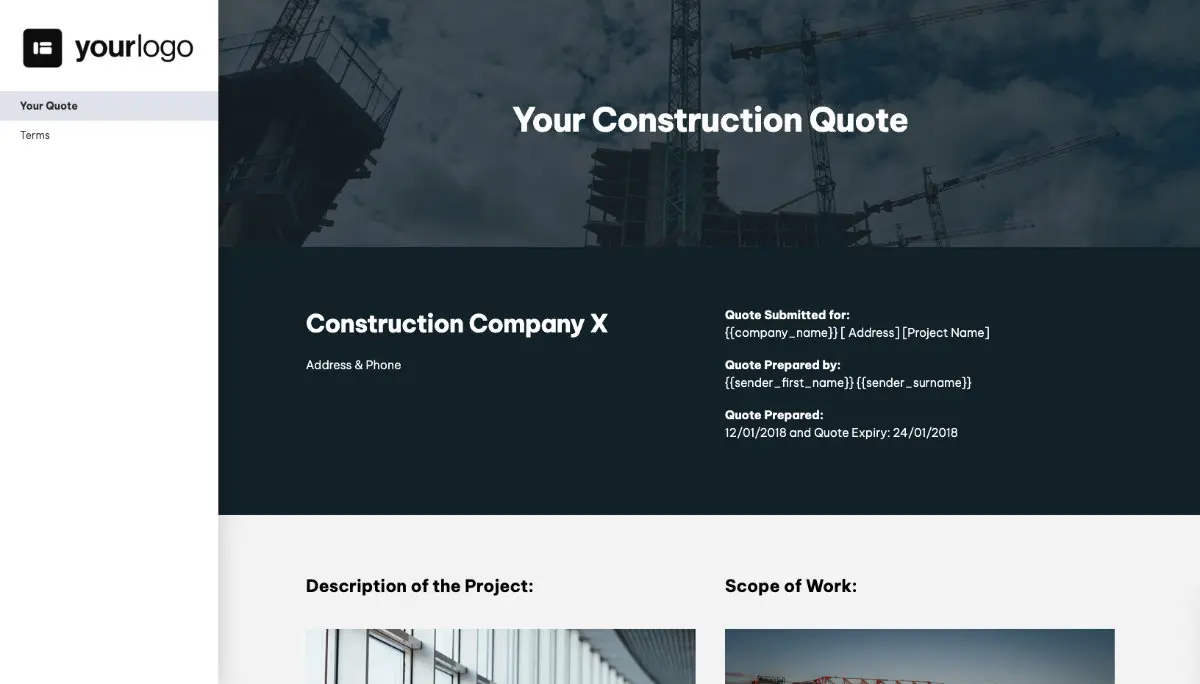 Construction Quote Template Slide 2