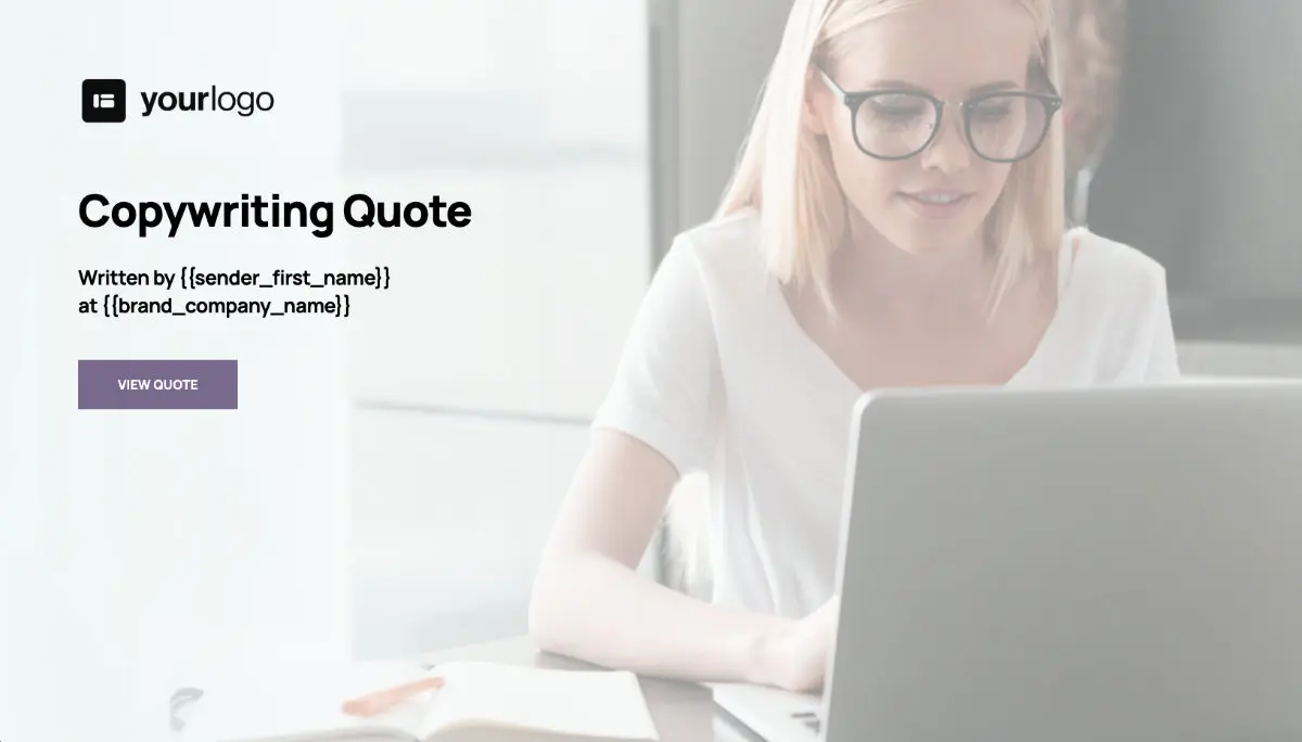 Copywriter Quote Template