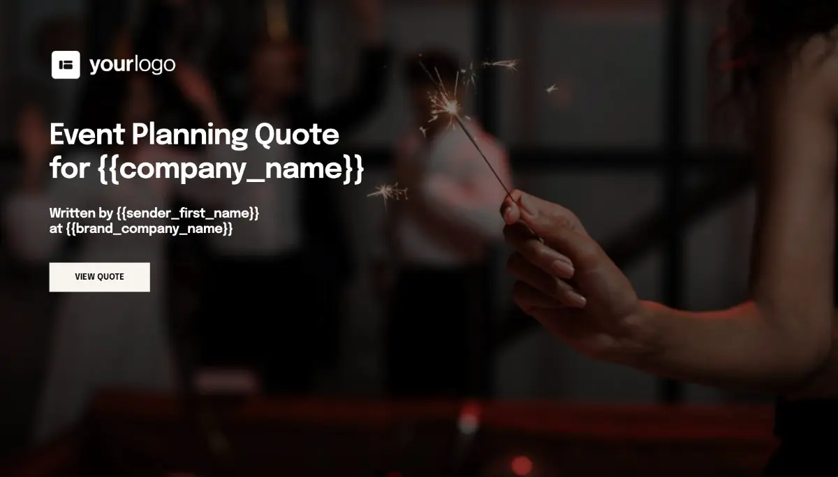 Event Planner Quote Template - Visually Stunning Cover