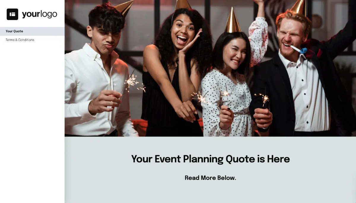 Event Planner Quote Template - Cover Letter