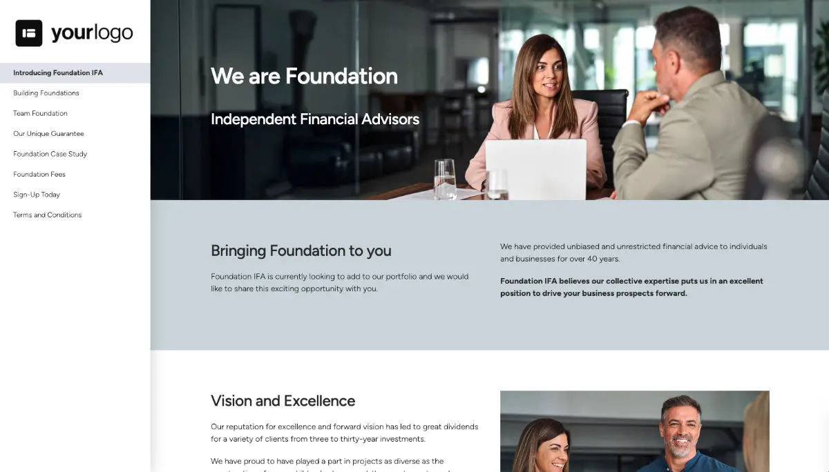 Financial Planning Quote Template - Pre-Written Services Section