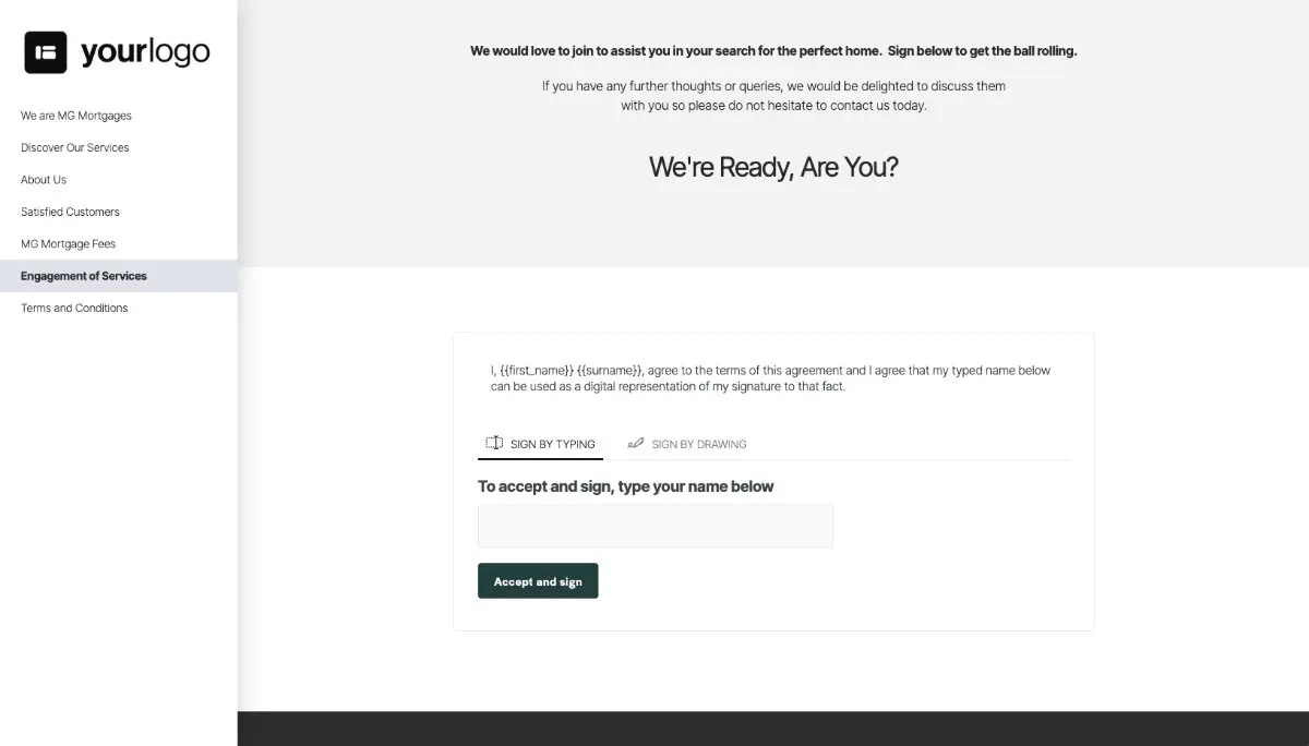 Mortgage Broker Quote Template - Next Steps with Digital Signing