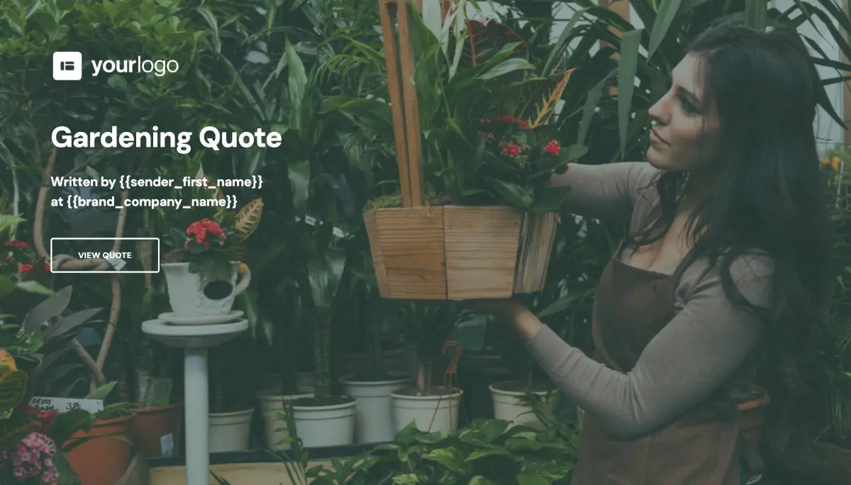 Gardening Quote Template - Visually Stunning Cover