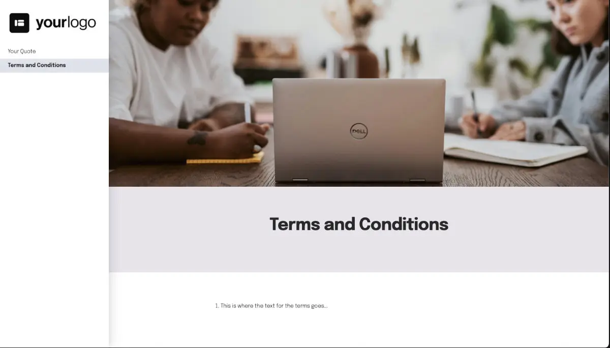 General Quote Template - Simple Terms and Conditions