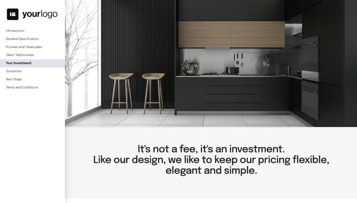 Architecture Quote Template - Pricing