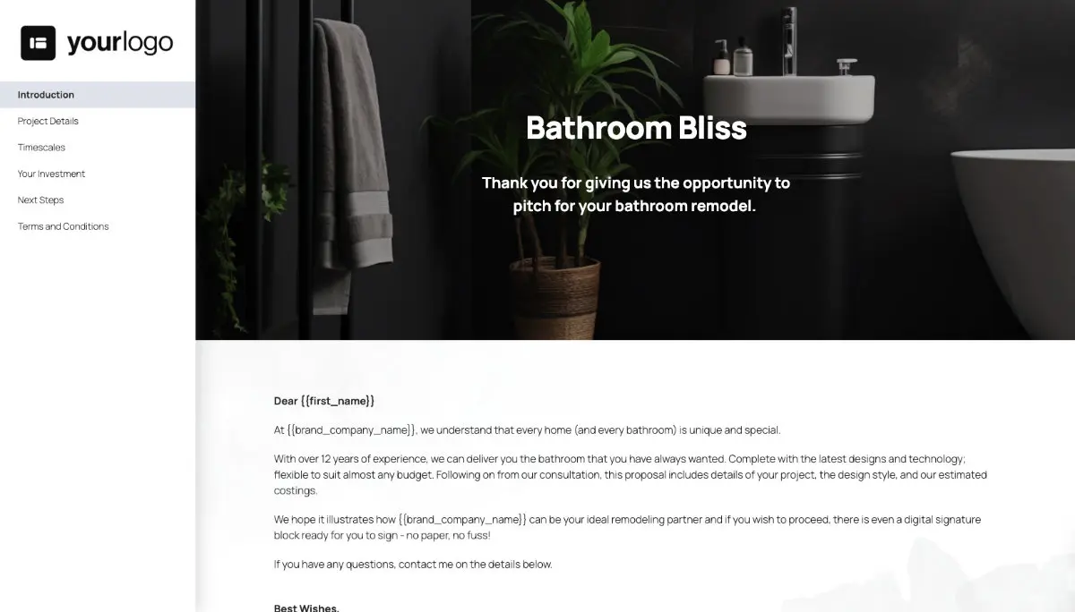 Bathroom Remodel Quote Template Slide 2