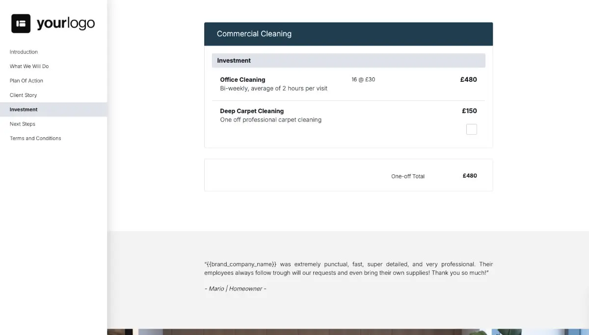 Commercial Cleaning Quote Template Slide 6