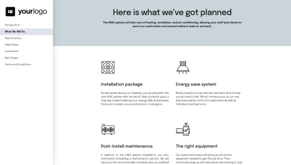 HVAC Quote Template Slide 3