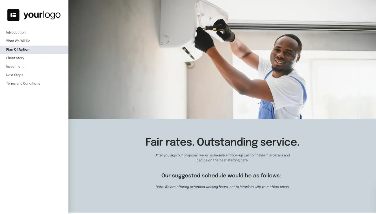 HVAC Quote Template Slide 4