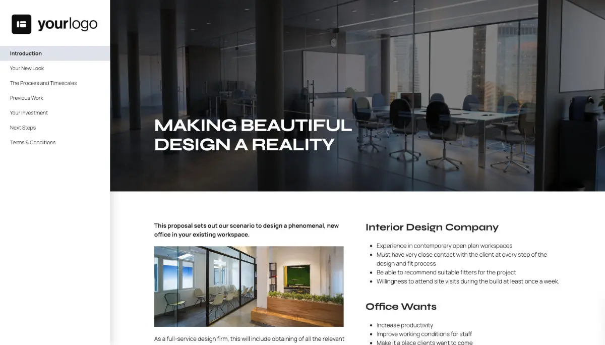 Interior Design Quote Template Slide 2