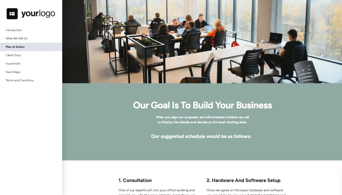 Network Design Quote Template - Processes and Timelines