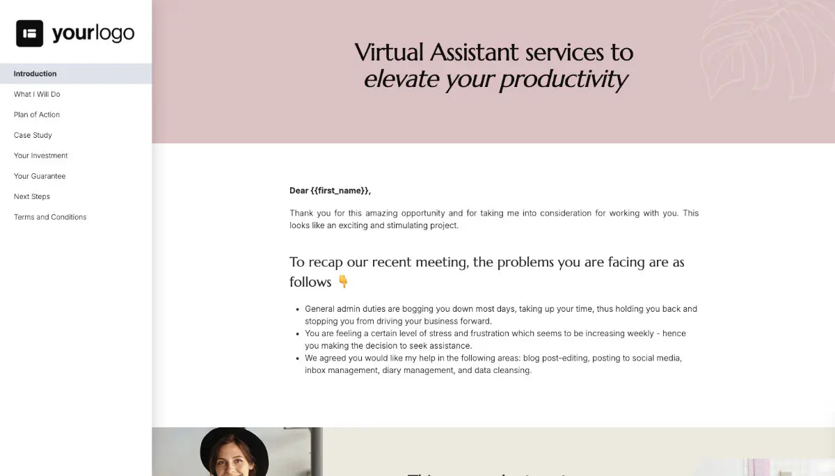 Virtual Assistant Quote Template Slide 2