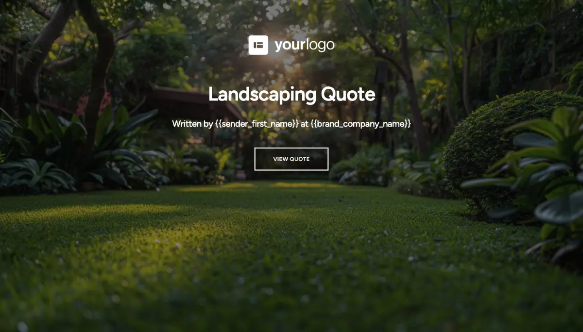 Landscaping Quote Template - Visually Stunning Cover