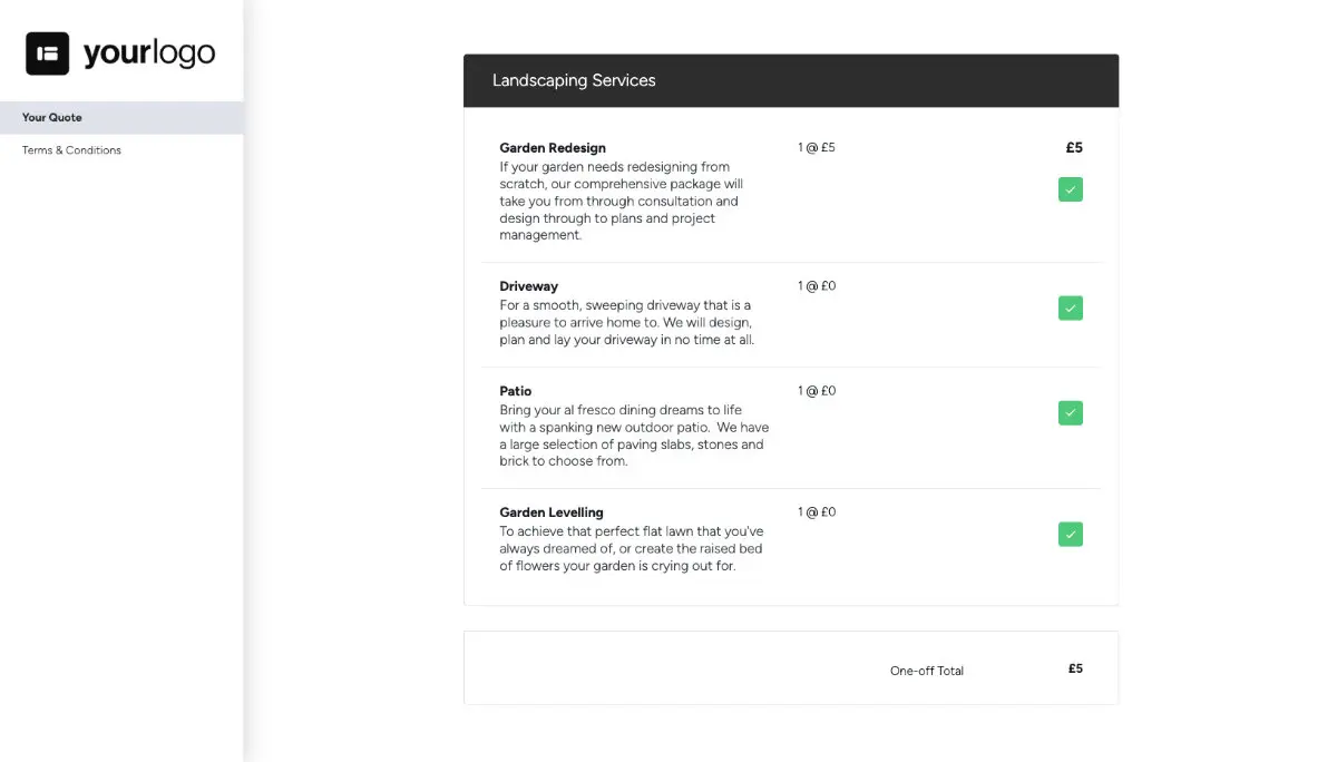 Landscaping Quote Template Slide 3