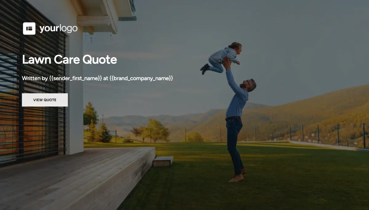 Lawn Care Quote Template - Visually Stunning Cover