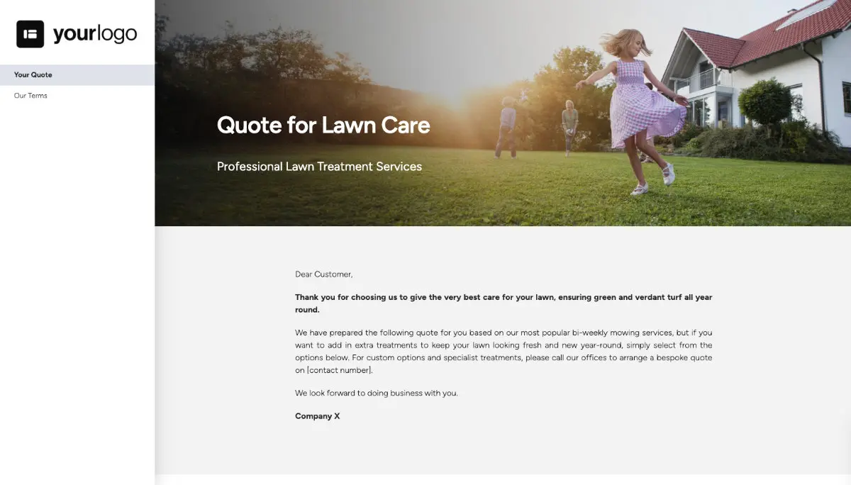 Lawn Care Quote Template Slide 2