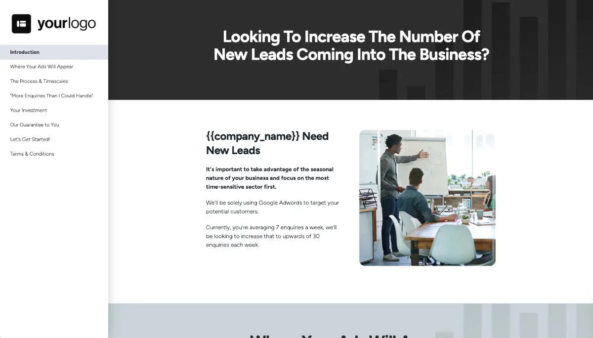 Google Adwords Quote Template - Pre-Written Introduction Section