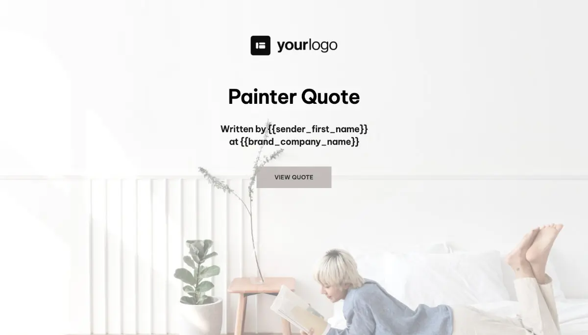 Painter and Decorator Quote Template - Visually Stunning Cover