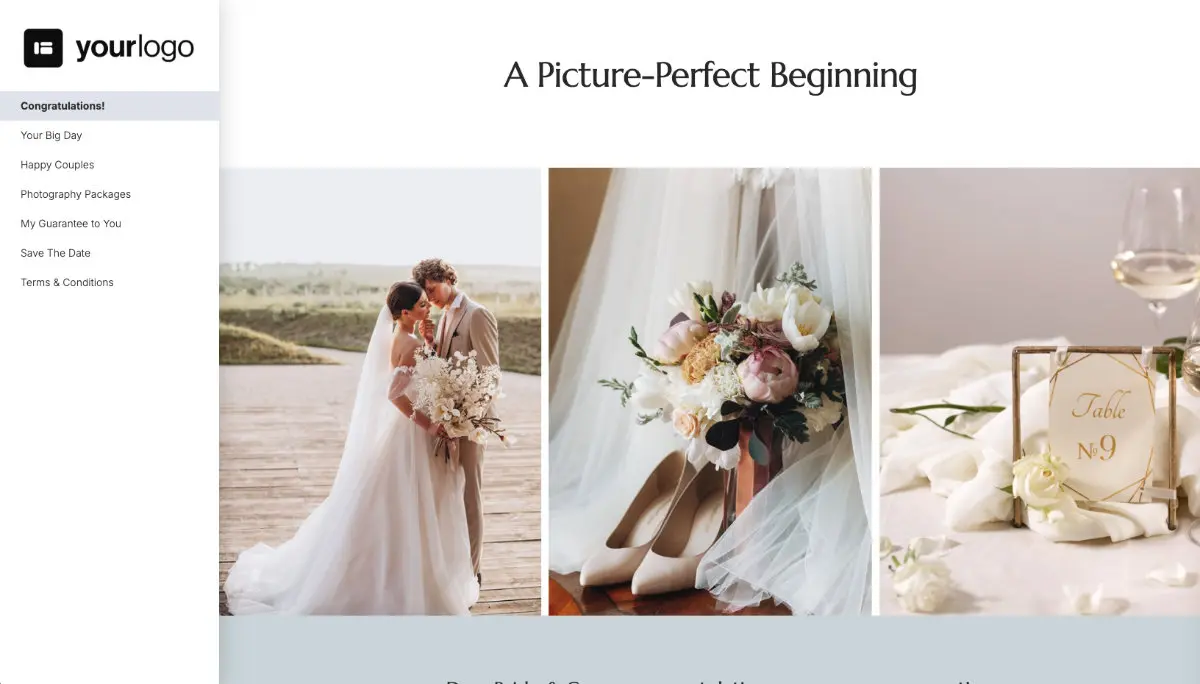 Wedding Photography Quote Template - Pre-written Intro and Services sections