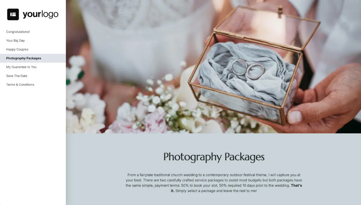 Wedding Photography Quote Template - Pricing