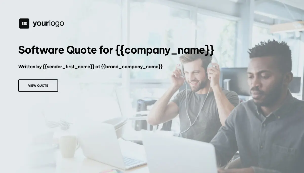 Software Quote Template - Visually Stunning Cover