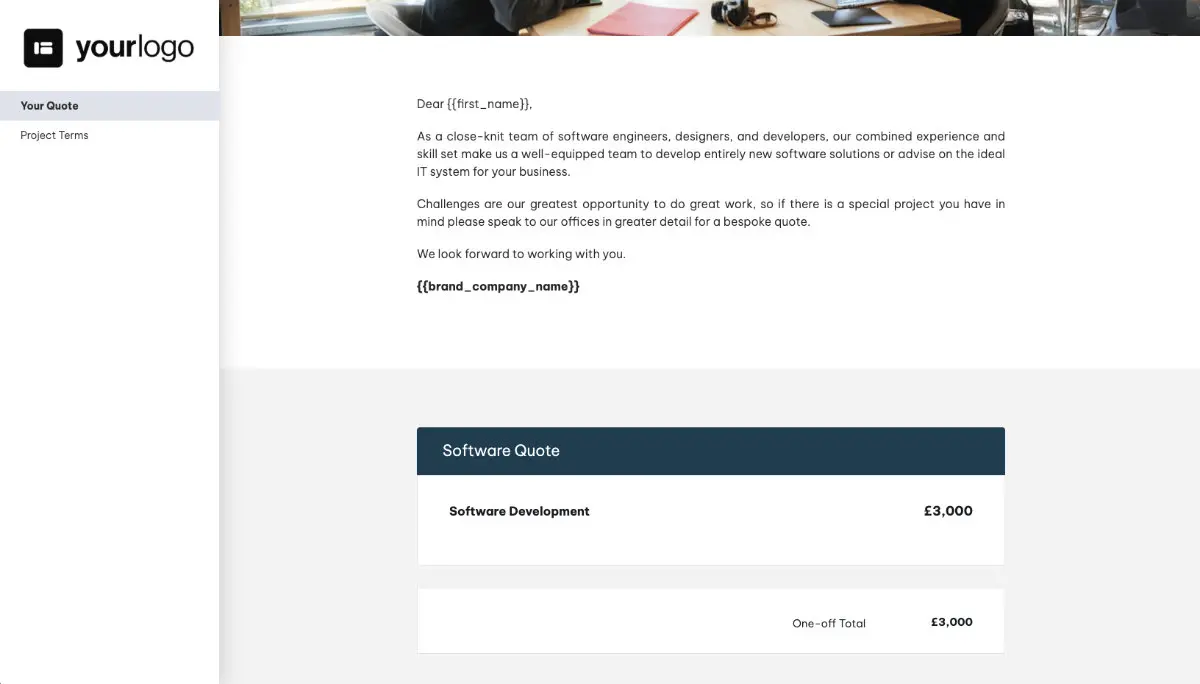 Software Quote Template Slide 3