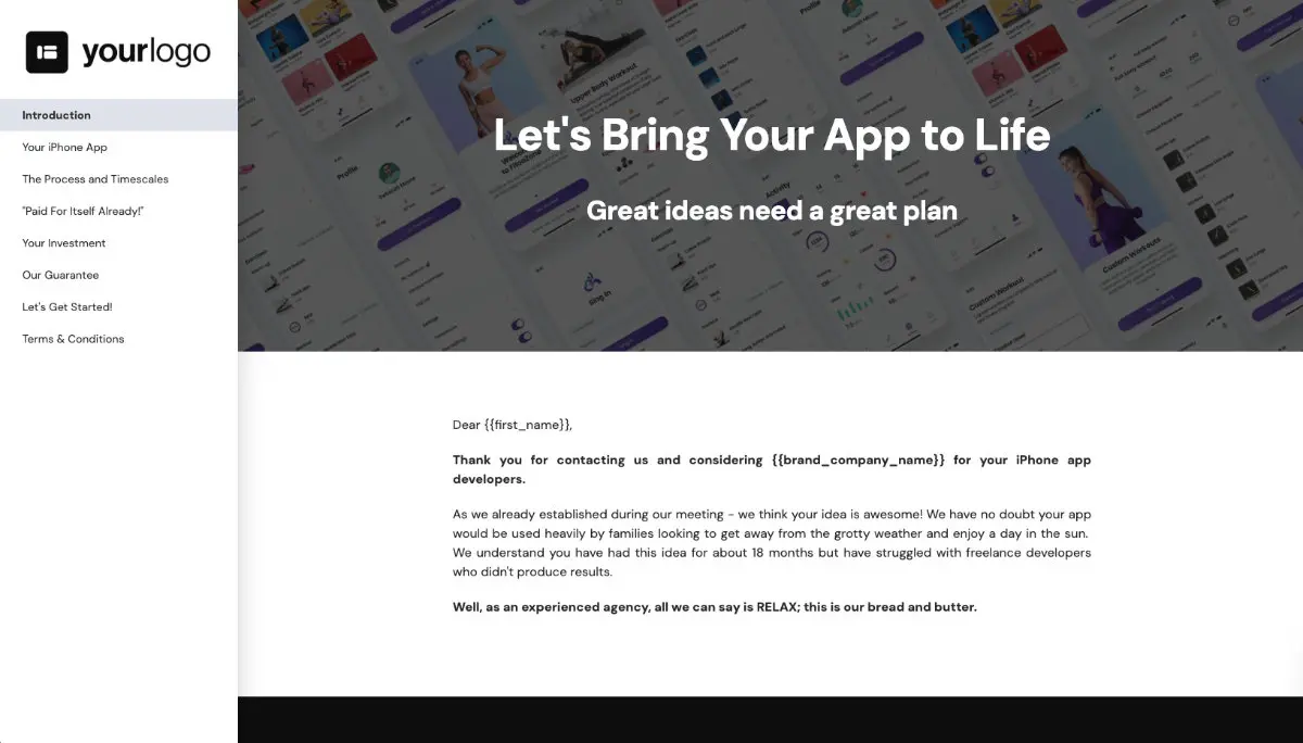 iPhone Mobile App Development Quote Template Slide 2