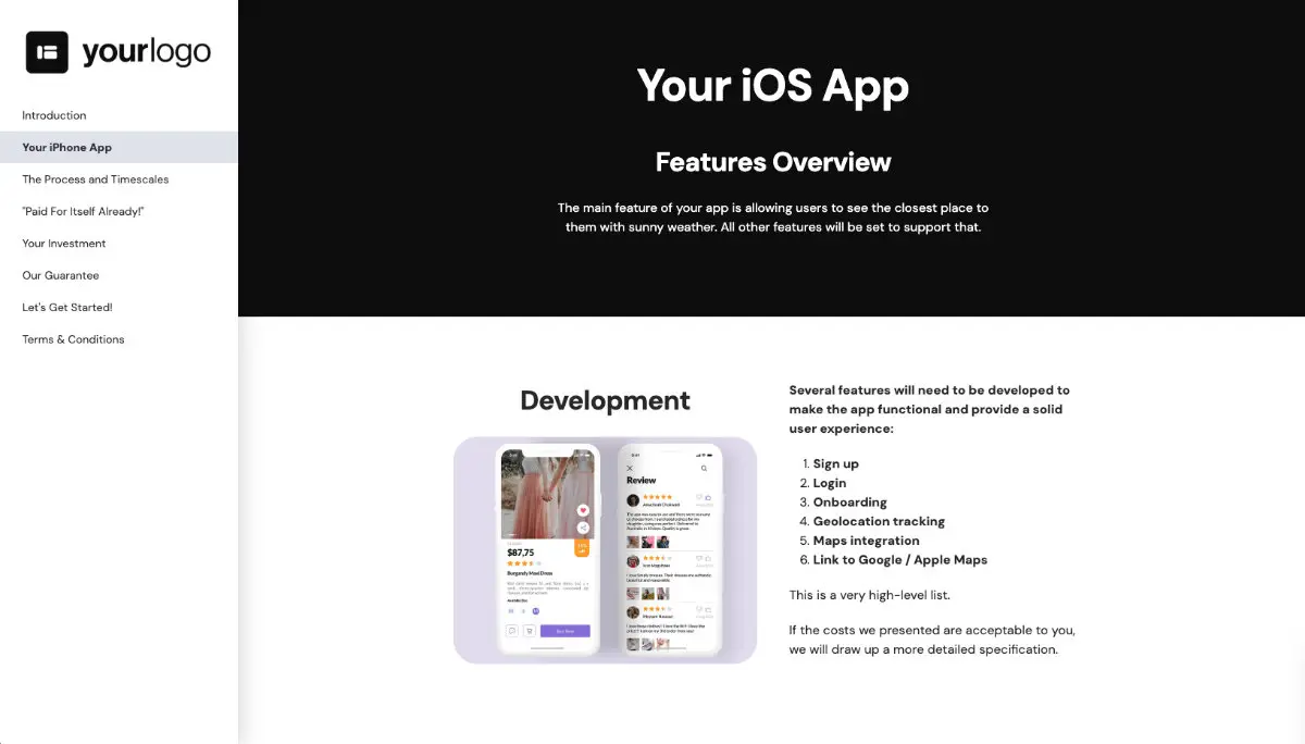 iPhone Mobile App Development Quote Template Slide 3