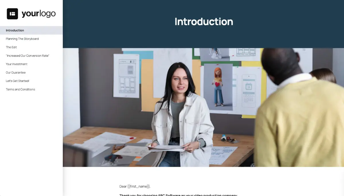 Website Explainer Video Quote Template - Pre-Written Intro and Services Section