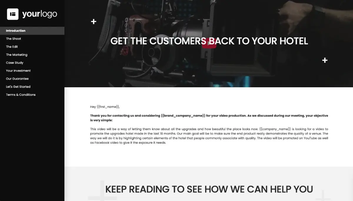 Video Production Quote Template Slide 2