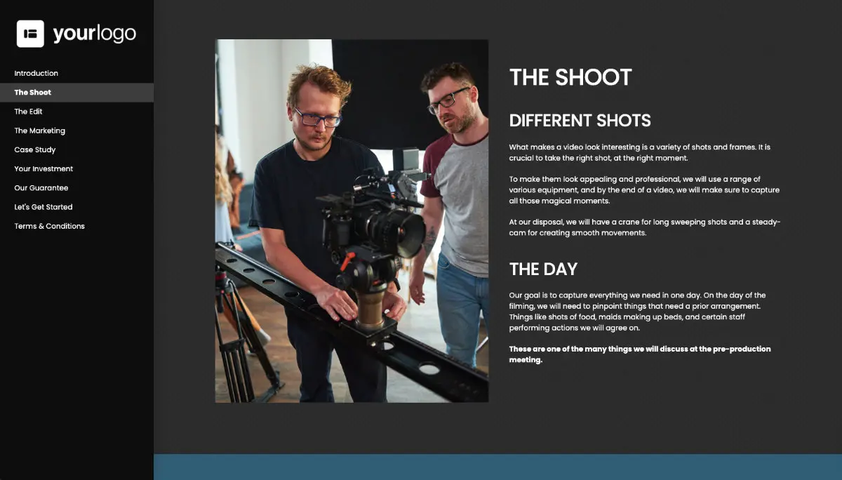 Video Production Quote Template Slide 3