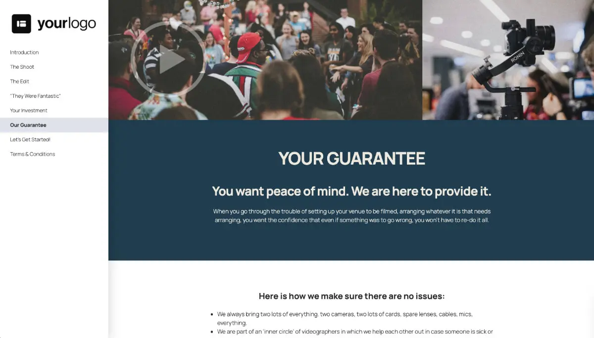 Event Filming Quote Template Slide 7