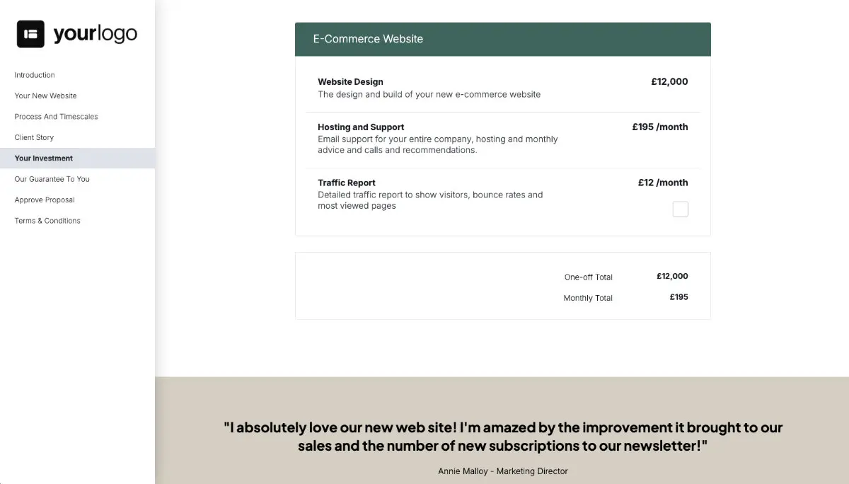 Ecommerce Web Design Quote Template Slide 6