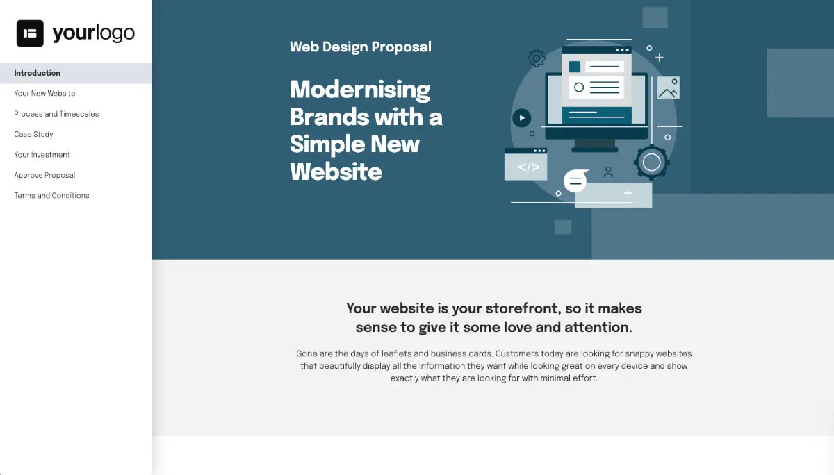 Simple Web Design Quote Template Slide 2