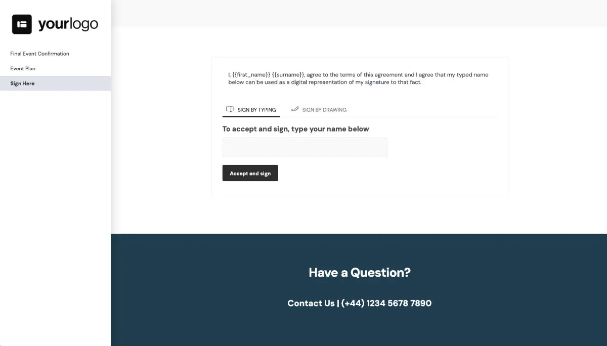 Event Planning Final Details Signoff - Next Steps with Digital Signing