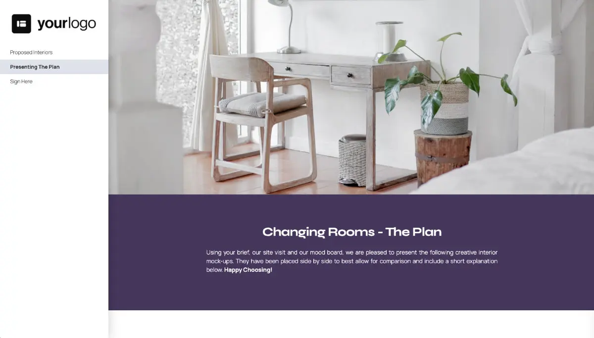 Interior Design Client Signoff - Presentation of your Interior Design Work