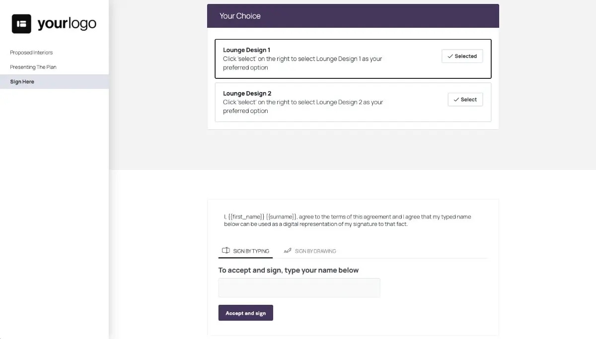 Interior Design Client Signoff Slide 4