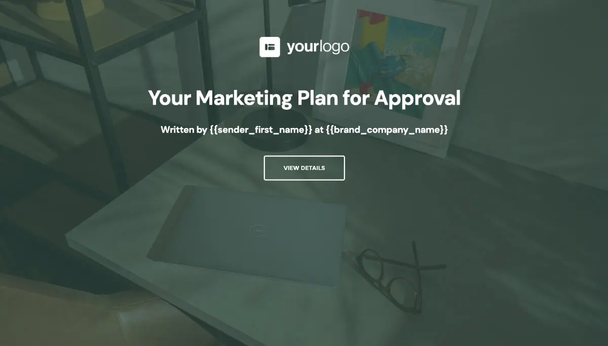 Marketing Plan Client Approval - Visually Stunning Cover