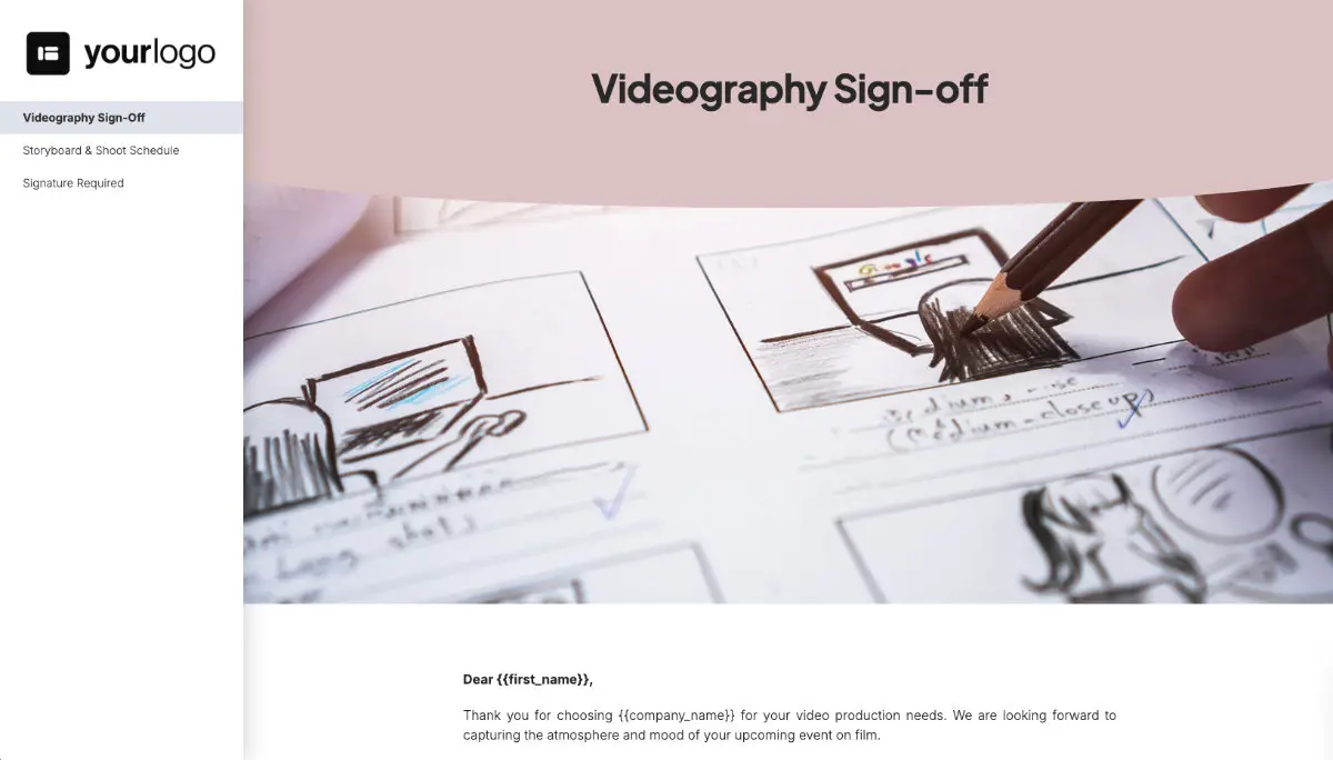 Video Plan or Storyboard Signoff Slide 2