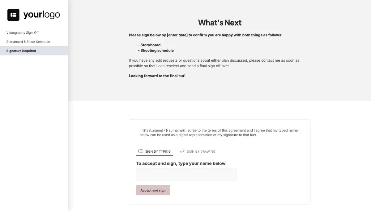 Video Plan or Storyboard Signoff Slide 4
