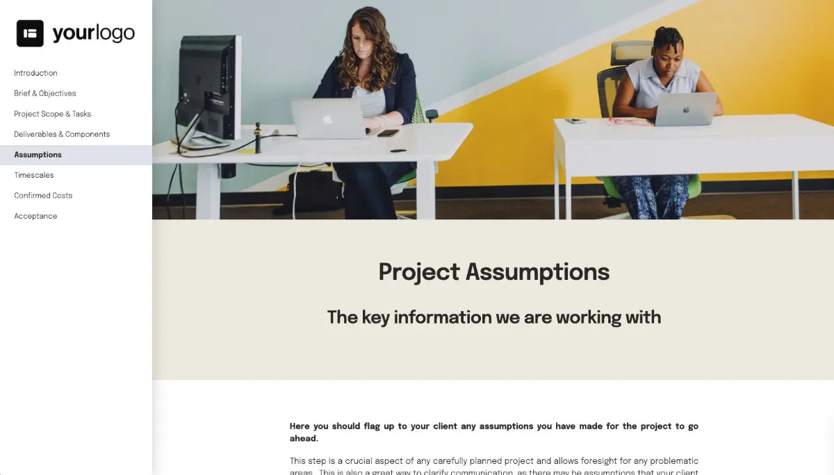 General Statement of Work Template Slide 6