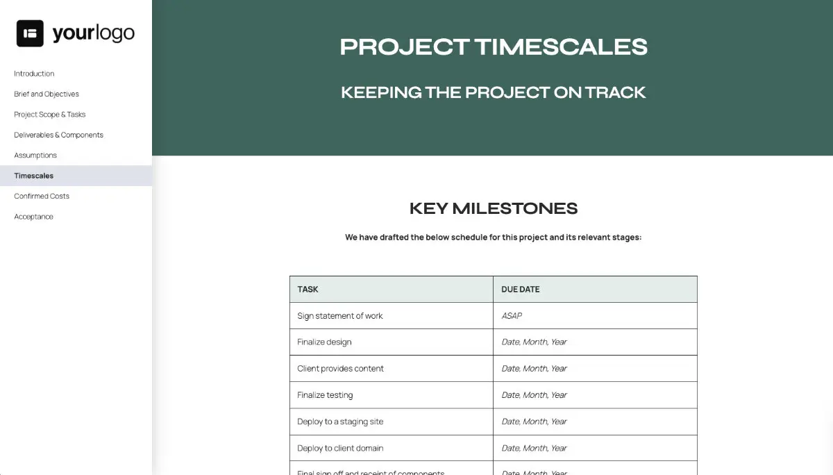 Web Design Statement of Work Slide 7